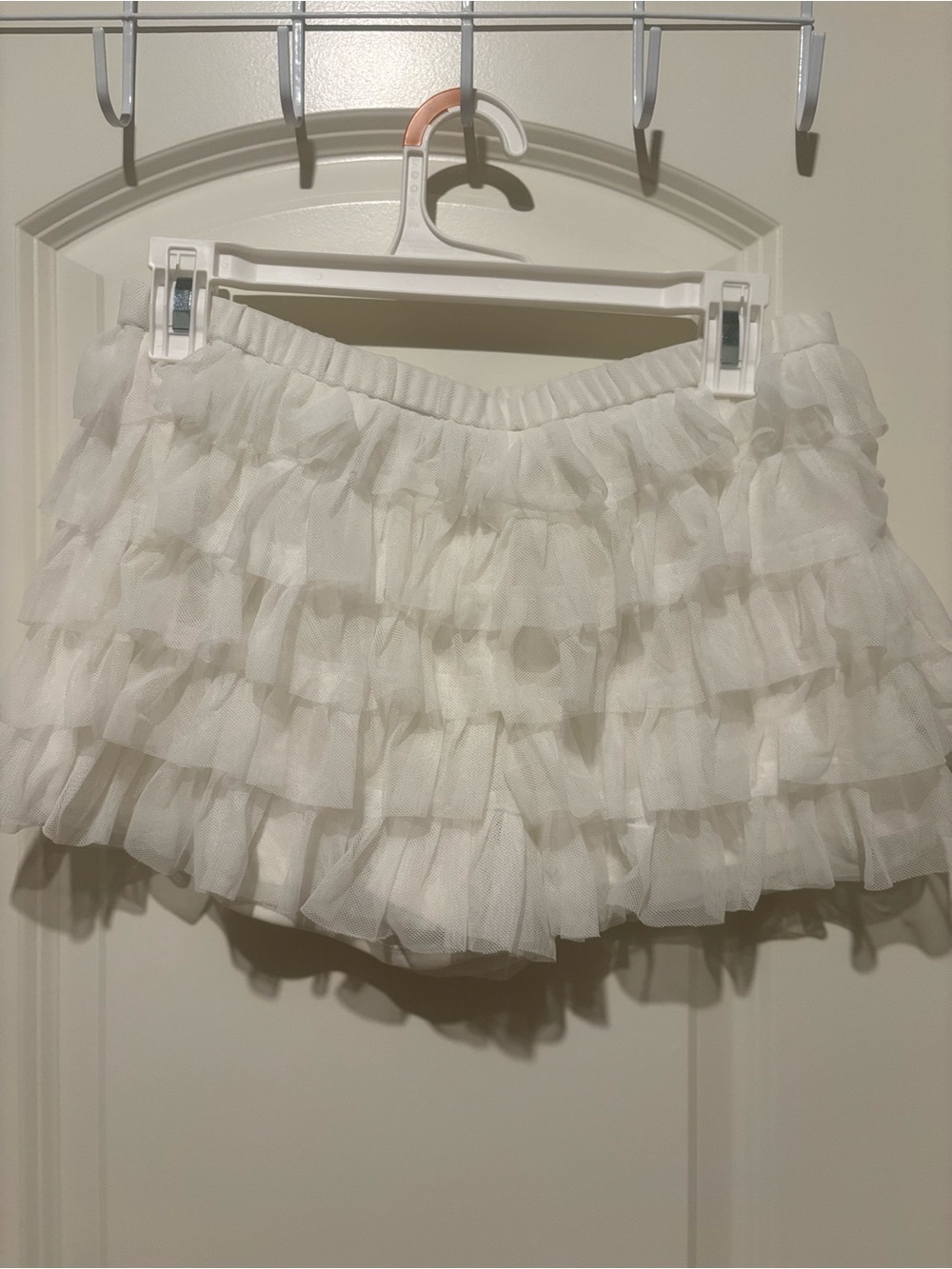 wild fable White Ruffle Tiered Mini Shorts